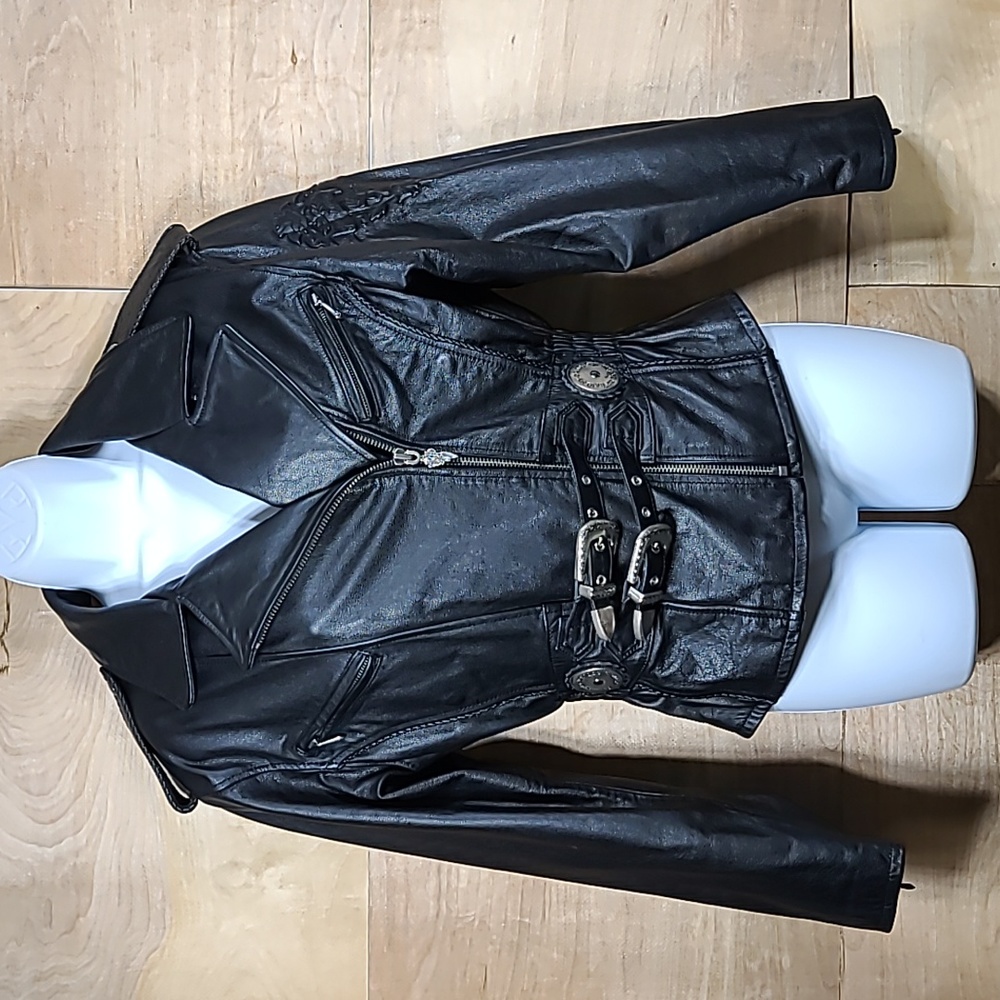 Vintage Harley-Davidson Sierra Rose Concho Leather Jacket